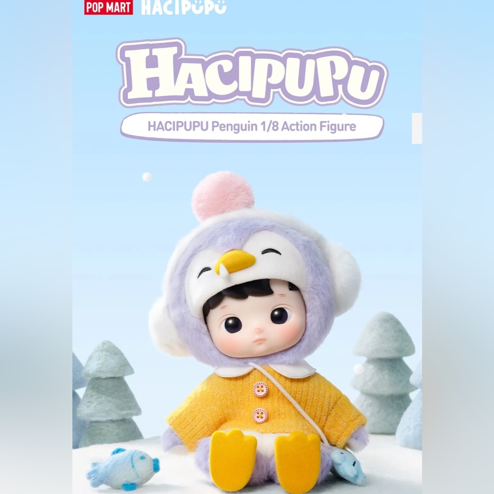 Authentic HACIPUPU Penguin 1/8 Action Figure - Airtight Sealed
